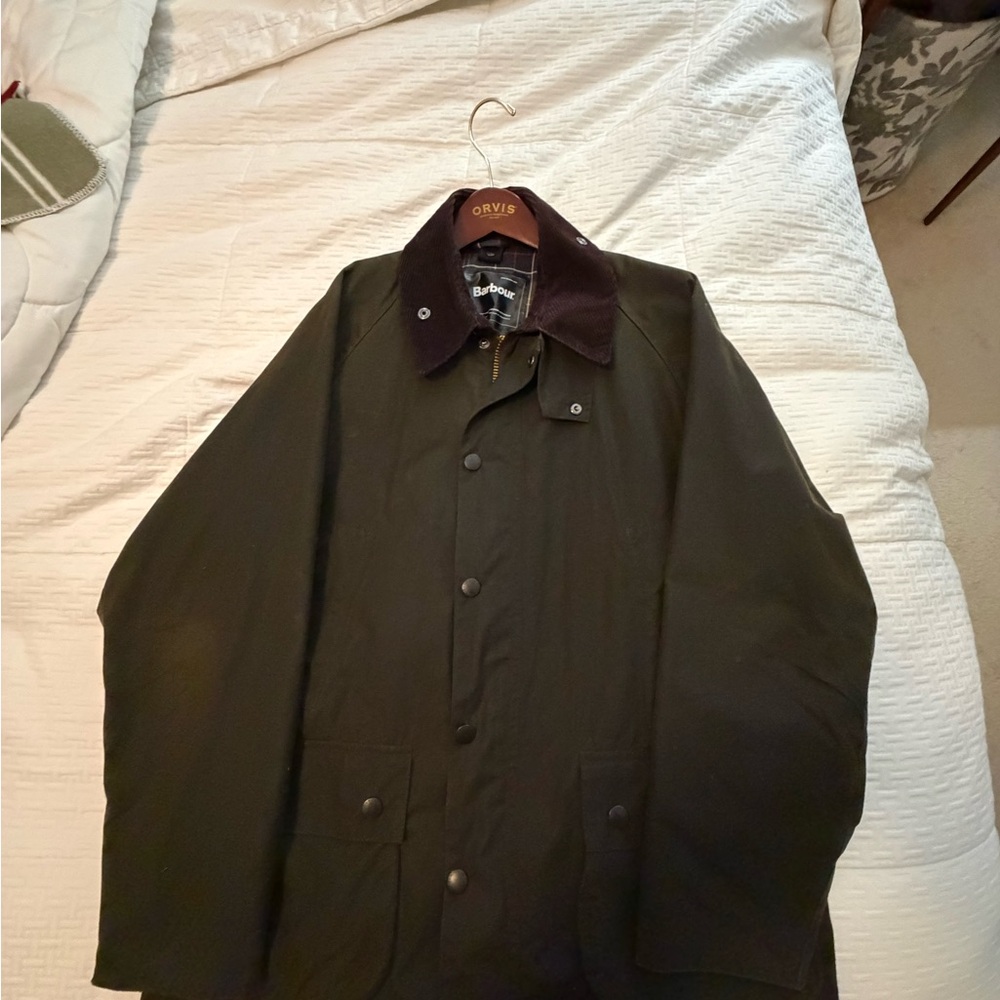 Barbour Men's Olive Green Field Jacket - Picture 3 of 4